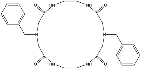8,17-ジベンジル-2,5,8,11,14,17-ヘキサアザシクロオクタデカン-1,6,10,15-テトラオン 化学構造式