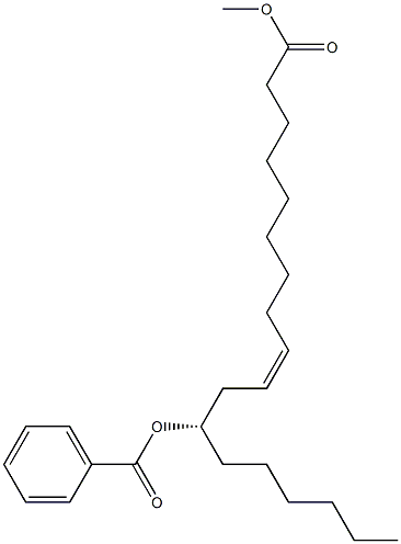 [S,Z,(-)]-12-ベンゾイルオキシ-9-オクタデセン酸メチル 化学構造式