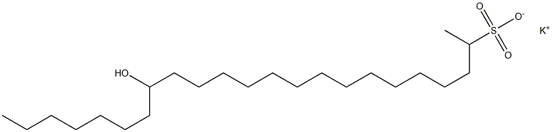 16-Hydroxytricosane-2-sulfonic acid potassium salt Structure