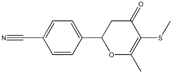 2-(p-Cyanophenyl)-6-methyl-5-methylthio-2,3-dihydro-4H-pyran-4-one