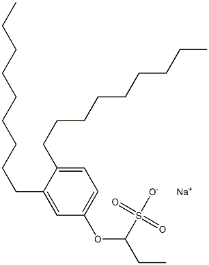 1-(3,4-Dinonylphenoxy)propane-1-sulfonic acid sodium salt Structure