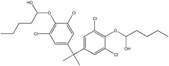 1,1'-[Isopropylidenebis(2,6-dichloro-4,1-phenyleneoxy)]bis(1-pentanol) Structure