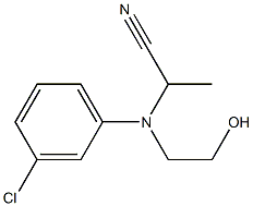 N-(1-Cyanoethyl)-N-(2-hydroxyethyl)-m-chloroaniline,,结构式