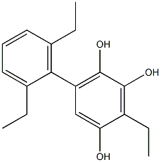 3-Ethyl-6-(2,6-diethylphenyl)benzene-1,2,4-triol Structure