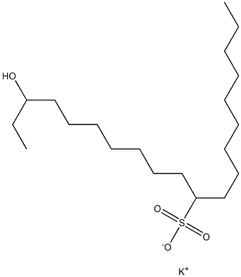 18-Hydroxyicosane-10-sulfonic acid potassium salt Structure