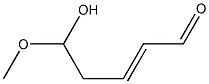 5-Hydroxy-5-methoxy-2-penten-1-al Structure