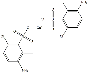 ビス(3-アミノ-6-クロロ-2-メチルベンゼンスルホン酸)カルシウム 化学構造式