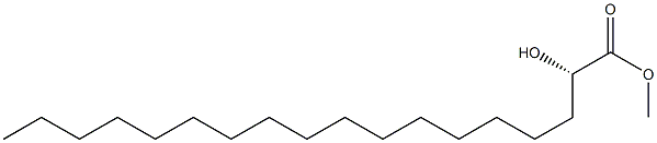 (S)-2-ヒドロキシオクタデカン酸メチル 化学構造式