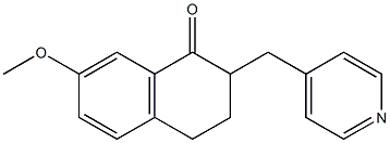3,4-Dihydro-7-methoxy-2-(4-pyridinylmethyl)naphthalen-1(2H)-one Struktur