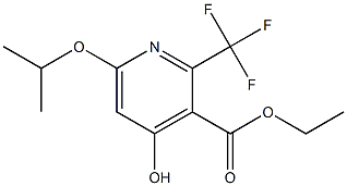 4-ヒドロキシ-6-(イソプロポキシ)-2-(トリフルオロメチル)ピリジン-3-カルボン酸エチル 化学構造式