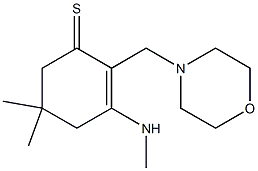 2-(Morpholinomethyl)-3-methylamino-5,5-dimethyl-2-cyclohexene-1-thione 结构式