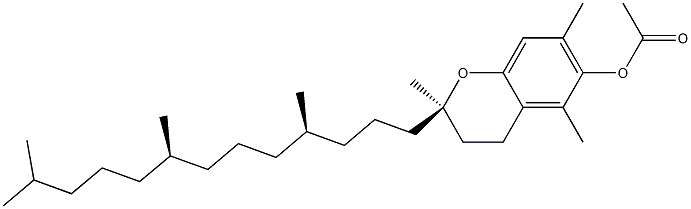 (2R)-3,4-Dihydro-2,5,7-trimethyl-2-[(4R,8R)-4,8,12-trimethyltridecyl]-2H-1-benzopyran-6-ol acetate 结构式