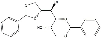 1-O,3-O:5-O,6-O-ジベンジリデン-D-グルシトール 化学構造式