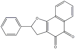 2-フェニル-2,3-ジヒドロナフト[1,2-b]フラン-4,5-ジオン 化学構造式