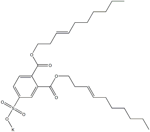 4-(Potassiosulfo)phthalic acid di(3-decenyl) ester,,结构式