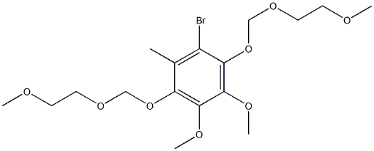 1-Bromo-2,5-bis(2-methoxyethoxymethoxy)-3,4-dimethoxy-6-methylbenzene Struktur