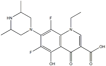 1-Ethyl-6,8-difluoro-5-hydroxy-1,4-dihydro-4-oxo-7-(3,5-dimethyl-1-piperazinyl)quinoline-3-carboxylic acid