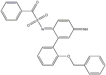 2-Benzyloxy-phenyl-N'-benzoylsulfonyl-p-benzoquinone diimine 结构式