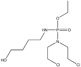 N,N-Bis(2-chloroethyl)-N'-(4-hydroxybutyl)diamidophosphoric acid ethyl ester,,结构式