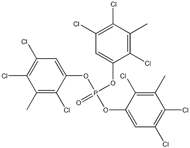 Phosphoric acid tris(2,4,5-trichloro-3-methylphenyl) ester Struktur