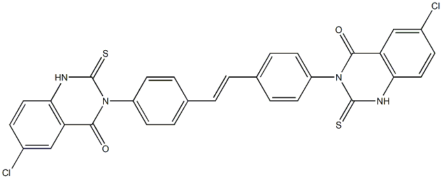 3,3'-[1,2-Ethenediylbis(4,1-phenylene)]bis[1,2-dihydro-6-chloro-2-thioxoquinazolin-4(3H)-one] Structure