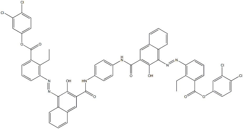 1,4-Bis[1-[[6-ethyl-5-(3,4-dichlorophenoxycarbonyl)phenyl]azo]-2-hydroxy-3-naphthoylamino]benzene