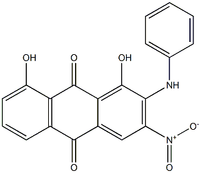 2-Anilino-1,8-dihydroxy-3-nitroanthraquinone,,结构式