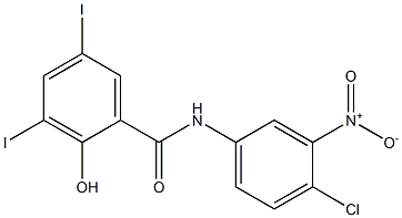 N-[4-Chloro-3-nitrophenyl]-2-hydroxy-3,5-diiodobenzamide Structure