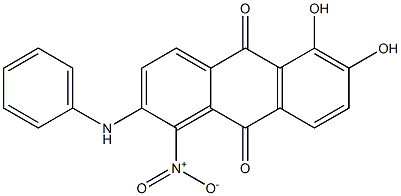 2-Anilino-5,6-dihydroxy-1-nitroanthraquinone,,结构式