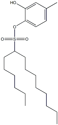7-Pentadecanesulfonic acid 2-hydroxy-4-methylphenyl ester Structure