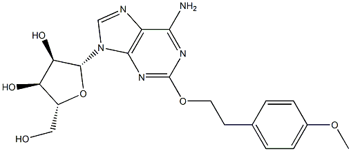 2-[2-(4-Methoxyphenyl)ethoxy]adenosine Structure