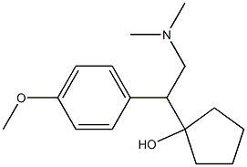 1-[1-(4-Methoxyphenyl)-2-dimethylaminoethyl]cyclopentanol,,结构式
