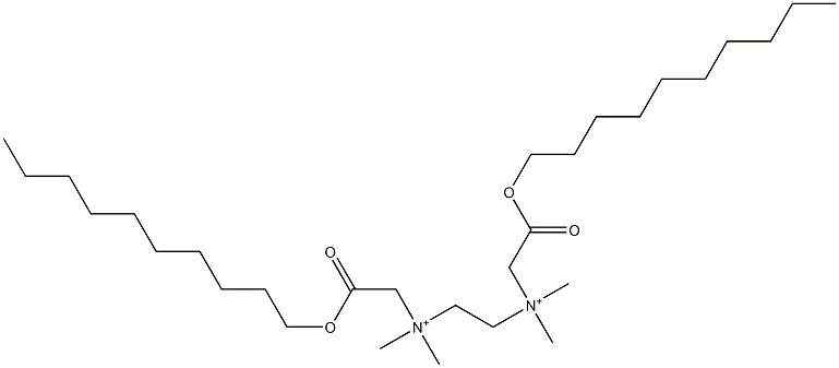 Ethylenebis[(decyloxycarbonylmethyl)dimethylaminium] Structure