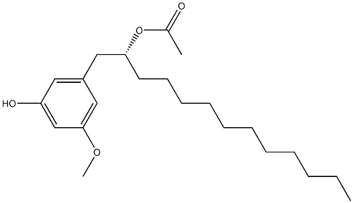 3-[(2R)-2-Acetoxytridecyl]-5-methoxyphenol Struktur