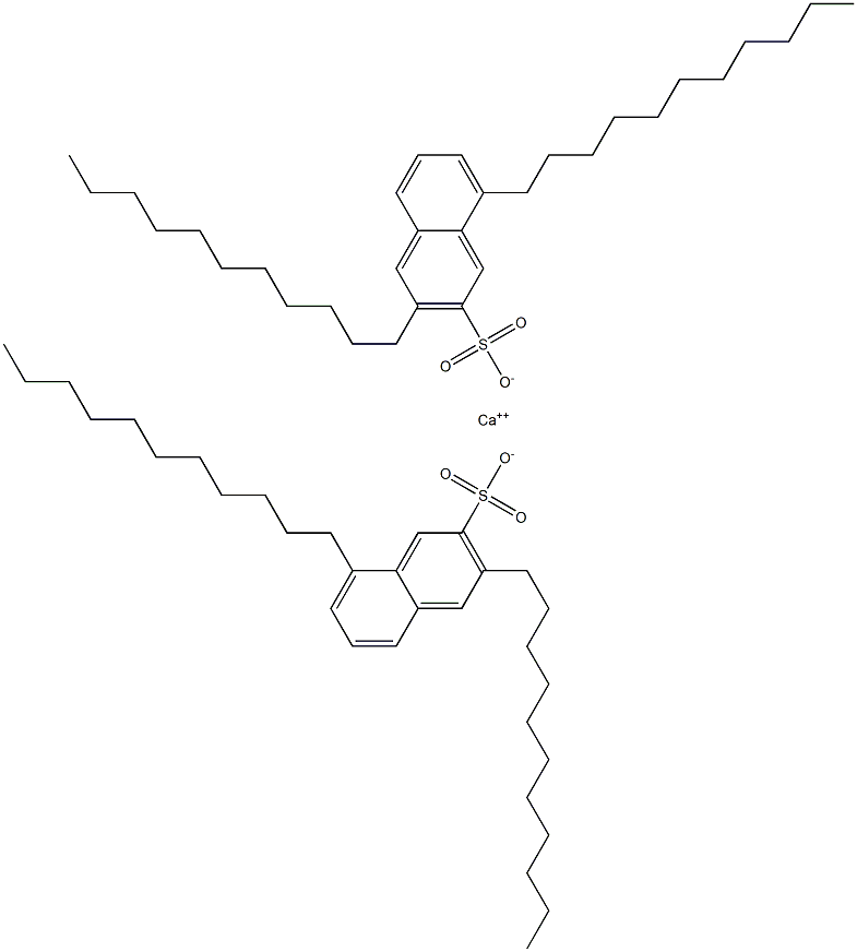 Bis(3,8-diundecyl-2-naphthalenesulfonic acid)calcium salt Structure
