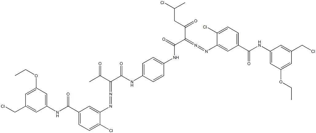 3,3'-[2-(1-Chloroethyl)-1,4-phenylenebis[iminocarbonyl(acetylmethylene)azo]]bis[N-[3-(chloromethyl)-5-ethoxyphenyl]-4-chlorobenzamide]|