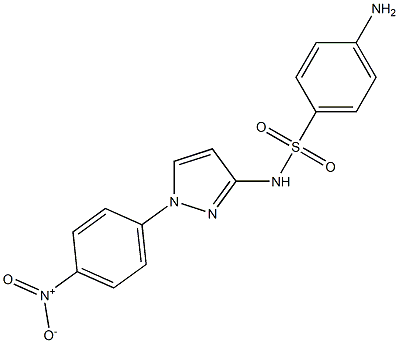 N-[1-(4-Nitrophenyl)-1H-pyrazol-3-yl]-4-aminobenzenesulfonamide 结构式