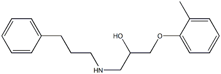 1-(2-Methylphenoxy)-3-[(3-phenylpropyl)amino]-2-propanol Struktur