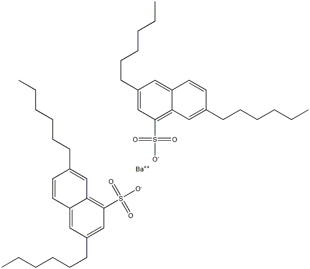 Bis(3,7-dihexyl-1-naphthalenesulfonic acid)barium salt Structure