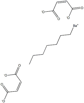 ビス(マレイン酸1-ヘプチル)バリウム 化学構造式