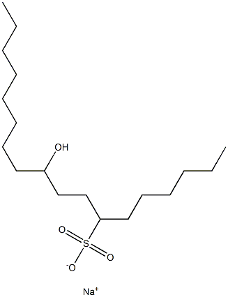 10-ヒドロキシオクタデカン-7-スルホン酸ナトリウム 化学構造式