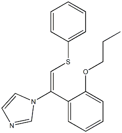 1-[(E)-2-Phenylthio-1-(2-propoxyphenyl)ethenyl]-1H-imidazole Struktur