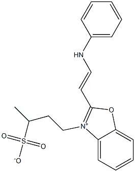 2-[2-(フェニルアミノ)エテニル]-3-(3-スルホナトブチル)ベンゾオキサゾール-3-イウム 化学構造式