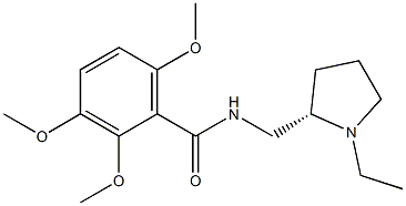 2,3,6-Trimethoxy-N-[[(2S)-1-ethylpyrrolidin-2-yl]methyl]benzamide,,结构式