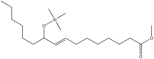 10-(Trimethylsiloxy)-8-hexadecenoic acid methyl ester,,结构式