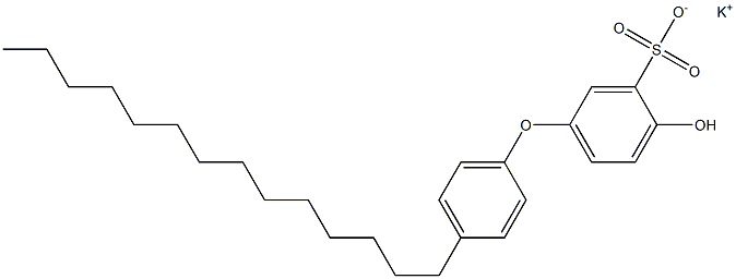 4-Hydroxy-4'-tetradecyl[oxybisbenzene]-3-sulfonic acid potassium salt Structure