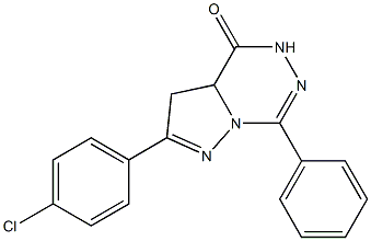 3,3a-Dihydro-2-(4-chlorophenyl)-7-phenylpyrazolo[1,5-d][1,2,4]triazin-4(5H)-one 结构式