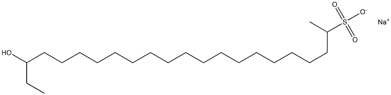 20-Hydroxydocosane-2-sulfonic acid sodium salt Structure