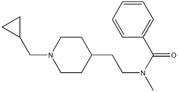 N-Methyl-N-[2-[1-cyclopropylmethyl-4-piperidinyl]ethyl]benzamide Struktur