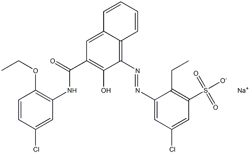 3-Chloro-6-ethyl-5-[[3-[[(3-chloro-6-ethoxyphenyl)amino]carbonyl]-2-hydroxy-1-naphtyl]azo]benzenesulfonic acid sodium salt